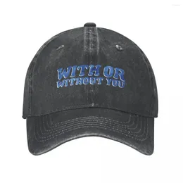 Ball Caps With Or Without You Baseball Cap Trucker Hats Uv Protection Solar Hat Streetwear Woman Men'S