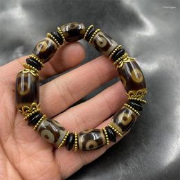 Strand Tibetan Retro Three-Eye Dzi Agate Double Bracelet