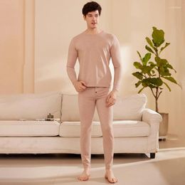 Men's Tracksuits 2023 Autumn And Winter 16 Pin 68 Thread Count Precision Imitation Cashmere Underwear Set For Clothing