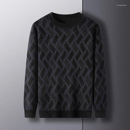 Men's Sweaters High Quality Pullover Knit Shirt With Embroidered Printing Long Sleeved Round Neck Sweater Warm Autumn/Winter Men Clothing