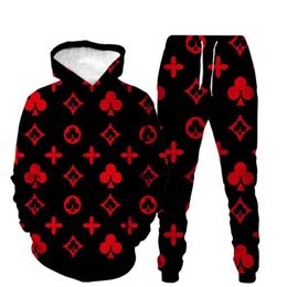 Champions Autumn winter New Brand Tracksuits Mens and Womens 3d Printed Hoodie Suits Fashion Louis's Street Jogging Sports S2564
