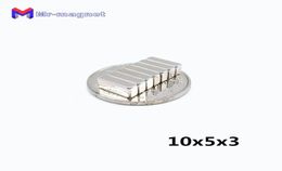 fridge magnets 100pcs n35 1053mm permanent magnet 1053 super strong dymium block 10x5x3 ndfeb 10x5x3mm with nickel coating3310211