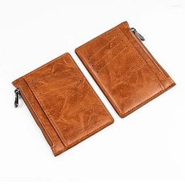 Card Holders Creative Bag High Quality Multifunctional Short Zero Wallet Casual PU Leather Zipper