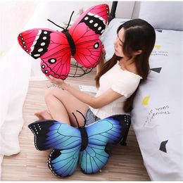 Plush Dolls 40/50 cm Real Life Butterfly Plush Pillow Soft Stuffed Animal Butterfly Cushion Simulation Plush Toys Creative Decoration Gifts 231016