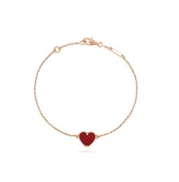 счастливый клеверный браслет в форме сердца, брендовая буква V, теннисная цепочка, браслеты с подвесками, мужские дизайнерские украшения для женщин, вечерние, рождественские подарки, подарок, розовое золото