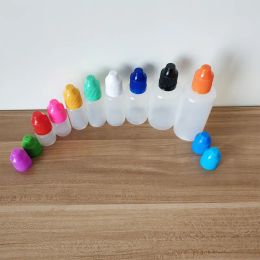 60ml 100ml 120ml Electronics ecig liquid bottles plastic dropper translucent pe empty e juice bottle colorful child proof caps long LL