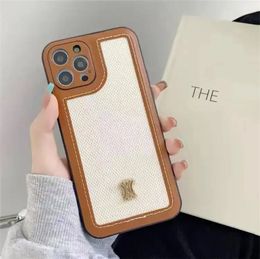 Designer Phone Case for IPhone 14 Pro Max 13 12 11 15 15pro 15promax 15plus Fitted Cases Fashion Leather Montage Phones Cover 5 Style