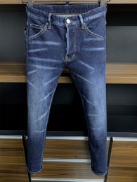 Italian fashion European and American men's casual jeans high-end washed hand polished quality Optimised 990602