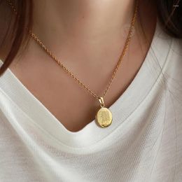 Pendant Necklaces Gold Color Stainless Steel 26 Letters Necklace For Women Men A-Z Initial Rolo Cable Chain Wedding Valentine's Day Gifts
