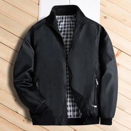 Men's Jackets Coat Formal Solid Men Father'S Zipper Jacket Sports Stcollar Plaid Flight With Cardigan Outdoor Pockets Mens Or