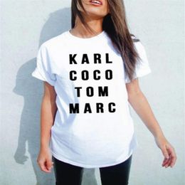 Summer Men & Women Black karl coco tom marc American T shirt Woman Tee Fashion Tops Street Hippie Punk Men & Womens Tshirts3280