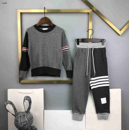 brand high quality Tracksuits for kids designer autumn set Size 100-160 CM Multi Colour stripe stitching design sweater and Pants Oct10