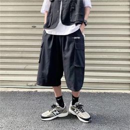 Men's Pants Men Harajuku Cargo 2024 Mens Summer Sports Joggers Male Streetwear Big Pockets Sweatpants Fashions Black/Khaki