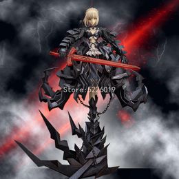 Finger Toys 33cm Fate/stay Night Sexy Anime Figure the King Black Saber Huke Ver. Sexy Figure the King Black Dress Saber Action Figure Toys