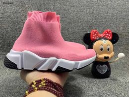 luxury Kids Designer shoes high quality child Sock sneakers Multi Colour optional Size 24-35 fashion baby Socks Casual boots