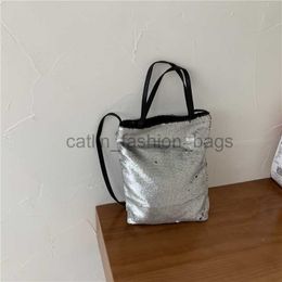 Cross Body Women's bag new Sequin tote bag one shoulder casual women's bag cross bead bagcatlin_fashion_bags