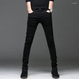 Men's Jeans Size 27-36 Men Black Casual Fashion Cotton Elastic Stretch Slim Skinny Pencil Long Denim Pants Business Trousers