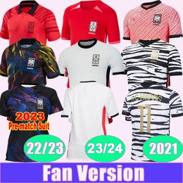 23 24 Korea Mens Soccer Jerseys National Home Away Team Pre-match suit 22 23 U J HWANG I B HWANG C H KWON H C HWANG H M SON Home Away Goalkeeper Football Shirts