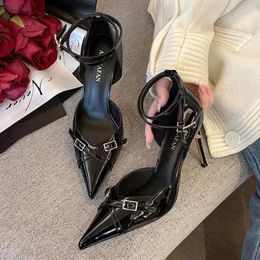 Dress Shoes Women's 2023 Fashion Buckle Pumps Autumn Pointed Toe Sexy Party Ladies Shallow Stilettos Or Thin Heels