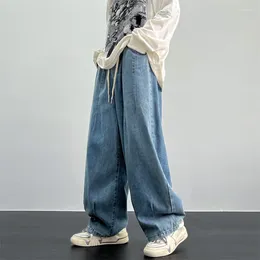 Men's Jeans Baggy Hip Hop Causal Oversized Wide Leg Vintage Denim Pants Men High Quality Gothic Trousers Streetwear Y20