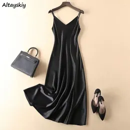 Casual Dresses Sexy Dress Women Vintage Summer Draped Designed Chic Sleeveless Tender Partywear Pure Temperament Gracfeful Ladies Vestidos