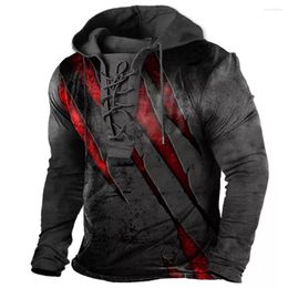 Men's Hoodies Y2k Casual Pullover Cotton Drawstring Streetwear Gothic Punk High Street Loose Hooded For Men 2023 Fashion Top