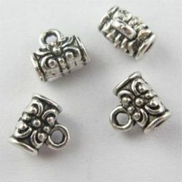 500pcs lot Silver Plated Bail Spacer Beads Charms pendant For diy Jewelry Making findings 5x7mm219G