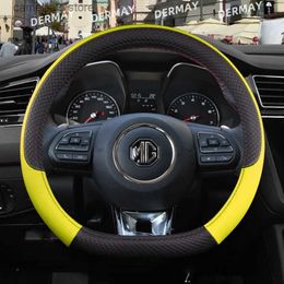 Steering Wheel Covers for MG HS ZS EV MG3 3SW MG5 MG6 MG7 ZR EHS EZS GT 9 Colors Car Steering Wheel Cover PU Leather Non-slip Auto Accessories Q231016