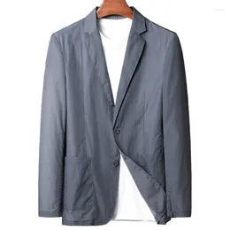 Men's Suits 2023 Spring/Summer Thin Casual Sunscreen Suit Middle Aged Top Breathable Dad's Coat