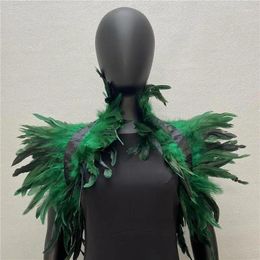 Scarves Gothic Style Women Shawl Simulation Feather Fake Collar Scarf For Men Halloween Party Cosplay Costume Accessories