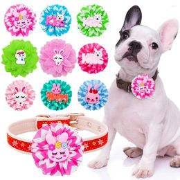 Dog Apparel 20/50pcs Flower Bowties For Dogs Removable Small Bow Tie Collar Accessores Easter Pet Grooming Accessories