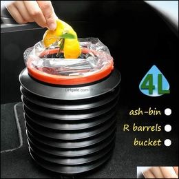 Car Cleaning Tools Car Accessories Retractable Folding Trash Cans Portable Water Storage Buckets For Cars Outdoor Fishing Automobiles Dh2Dq