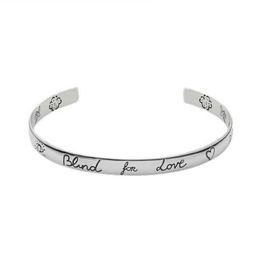 Designer Bangle Open Bracelet Man Woman Bracelets Fashion Brand Blind Love Bangles Jewelry Sliver Color173K