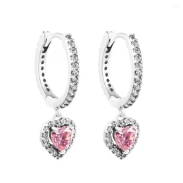 Hoop Earrings 2023 Sparkling Heart Mother's Fashion Female Jewelry European Wedding Make Up For Making