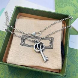 Luxury Designer Necklaces Classic key Pendant Jewellery Retro carving keys Necklacess Couples Party Holiday high quality Gift good2180