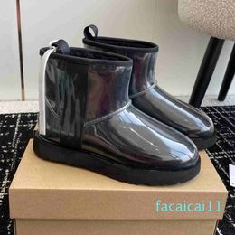 featuring popular film snow boots with letters on the side design, shining with a cool and stylish posture.