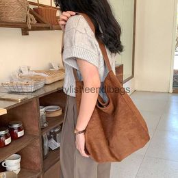 Shoulder Bags Suede Fabric Tote Bag for 2023 Autumn/Winter Shoulder Bag for Large Capacity Plush Bagstylisheendibags