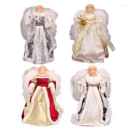 Christmas Decorations Angel Tree Topper Ornaments For White Wings Home Festival Supplies