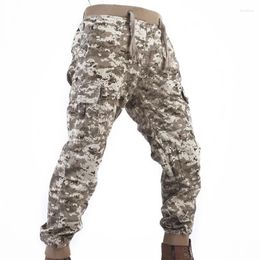 Men's Pants Camouflage Cotton Military Training Multi Pocket Hiking Hunting Cargo Autumn/Spring Jogger