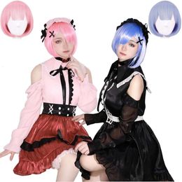 Cosplay Anime Ram Rem Re Life In A Different World From Zero Cosplay Costume Wig Lolita Dress Uniform Halloween Stage Performance Suit