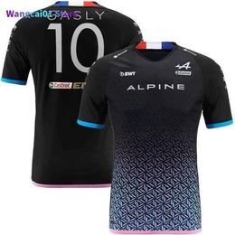 Men's T-Shirts 2023 F1 New T-shirt Alpine Team Racing Driver Esteban Ocon No 31 and Pierre Gasly No 10 Race T-shirt 0301H232667