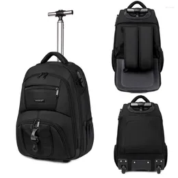 Suitcases 18 Inch Travel Trolley Bag With Wheels Men Rolling Luggage Wheeled Backpack Business Suitcase Carry On