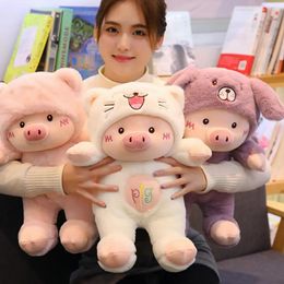 Plush Dolls 30cm Pig Stuffe Doll Cosplay Dog Toy Soft Animal Pillow Children Girl Birthday Christmas Gift 231016