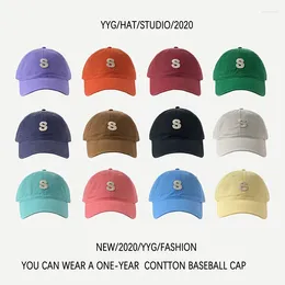 Ball Caps High Quality Cotton Letter Baseball Cap Male And Female Student Couple Sports Korean Style Casual Peaked Fashion