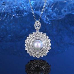 Pendant Necklaces Pearl Necklace Female Full Gemstone Simple Fashion High-grade Party To Send Girlfriends