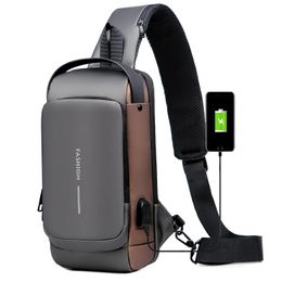 Waist Bags Chest Bag for Men Crossbody Bag Waterproof USB Shoulder Bag Anti-Theft Travel Messenger Chest Sling Pack Fashion Luxury Designer 231016