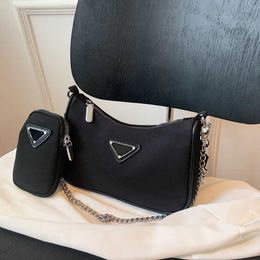 Three in one underarm crescent nylon canvas versatile chain bag single shoulder diagonal cross handbag