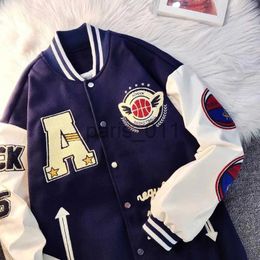 Erkek Ceketler Amerikan Mektubu Yüksek Kaliteli Havlu İşlemeli Ceket Ceket Erkek Sokak Hip Hop Vintage Beyzbol Üniforma Çift Sıradan Gevşek Ceket X1016