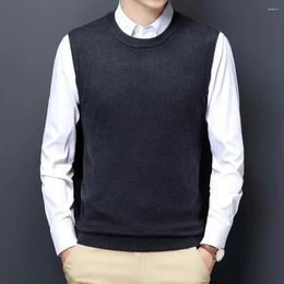 Men's Vests Men Vest Stylish Sleeveless Knitted Warm Casual Simple Winter Fashion
