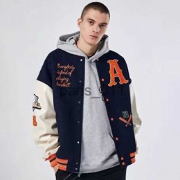 Men's Jackets Men's Baseball Bomber Jacket Women's Hip Hop Letter Embroidery Motorcycle Casual Loose Coat Street Unisex Racing School Coat x1016